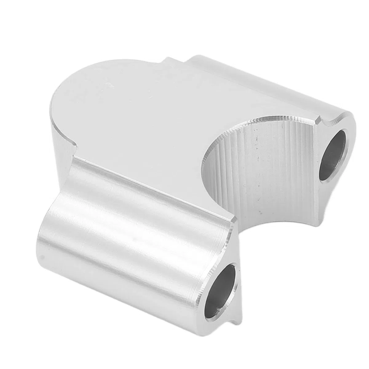 Abrazadera Elevadora de Manillar de Motocicleta, Tamaño 22mm, Abrazadera de Montaje Elevador de Manillar, Altura de Elevación de 30mm para Moto de para RM125 RM250 RMZ250 RMZ450 RMX450Z (Plata)