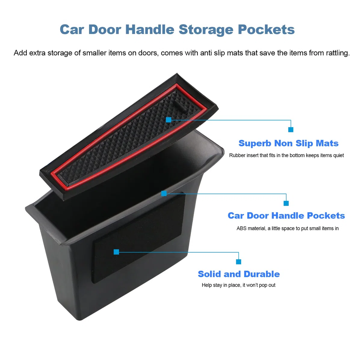 CDEFG [4 unidades] Compatible con Mazda 3 BP CX30 CX-30 2019-2023 2024 Caja de almacenamiento para puerta de coche CX-30 Caja de almacenamiento interior CX30 Accesorios (frontal y trasero)