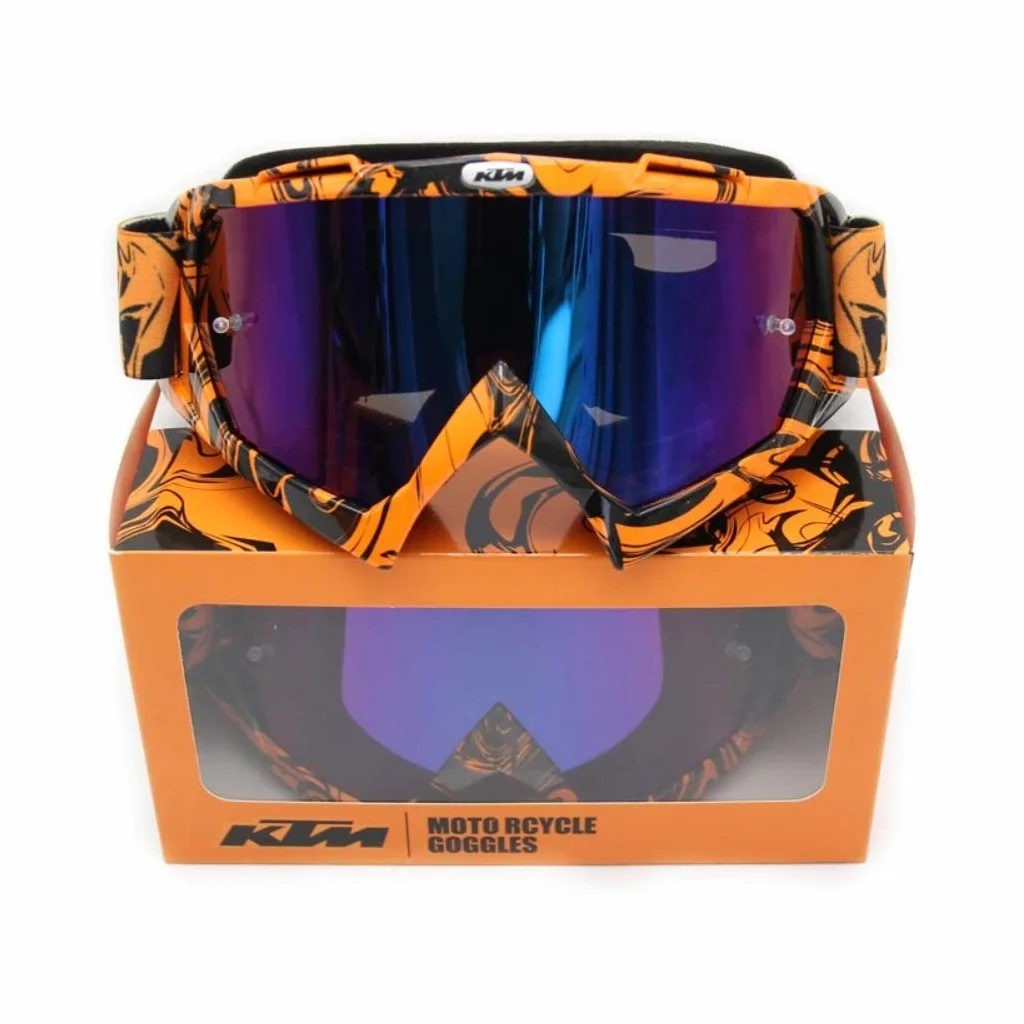 Gafas de Motocross Pitbike Esqui Snowboard Enduro Trial (Azul)