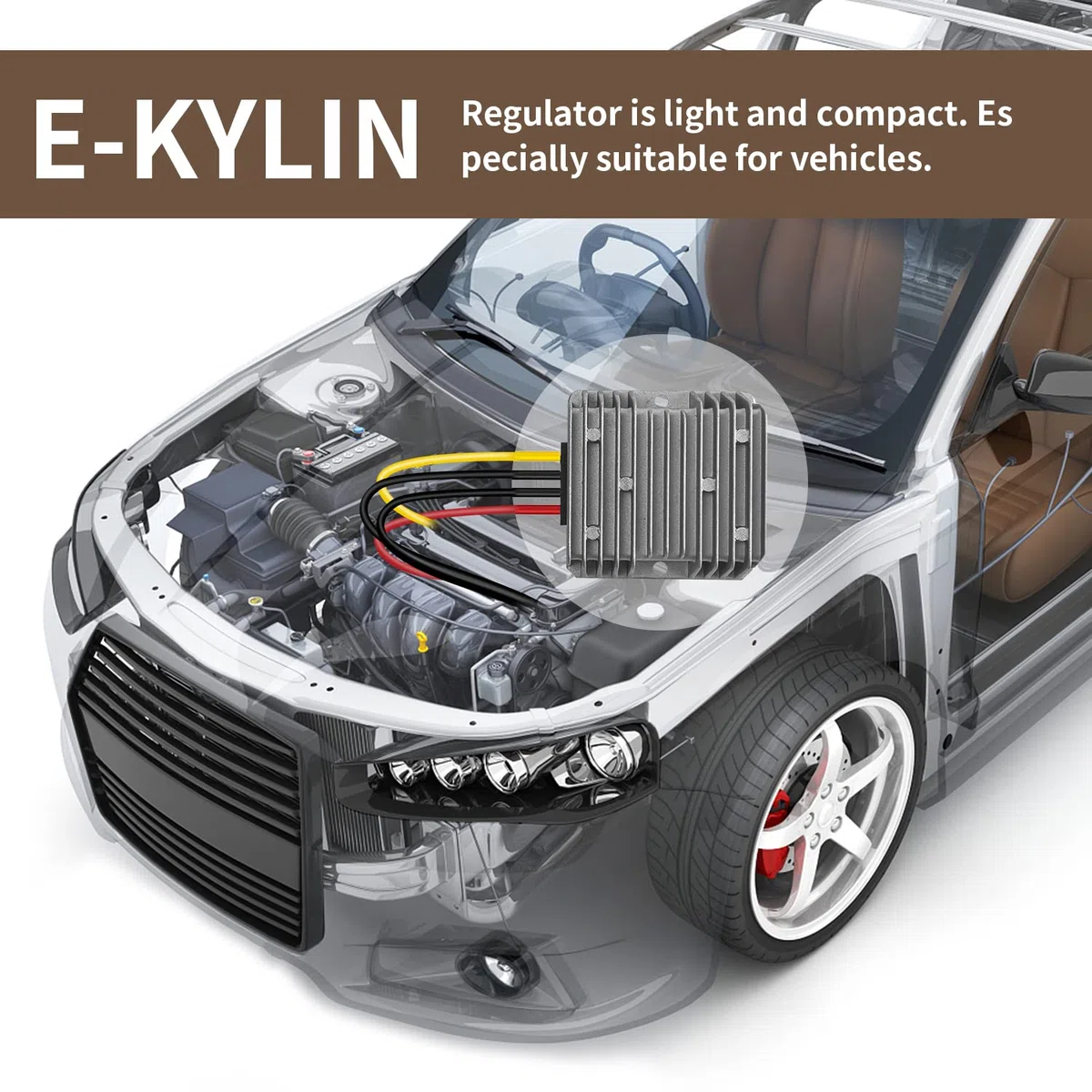 CC 12V a 24V Paso hasta Convertidor 10A 240W Transformador Regulador Podar Suministrar Adaptador Acepta Entradas DC 9-20V para Coche Camión Vehículo Motor Barco