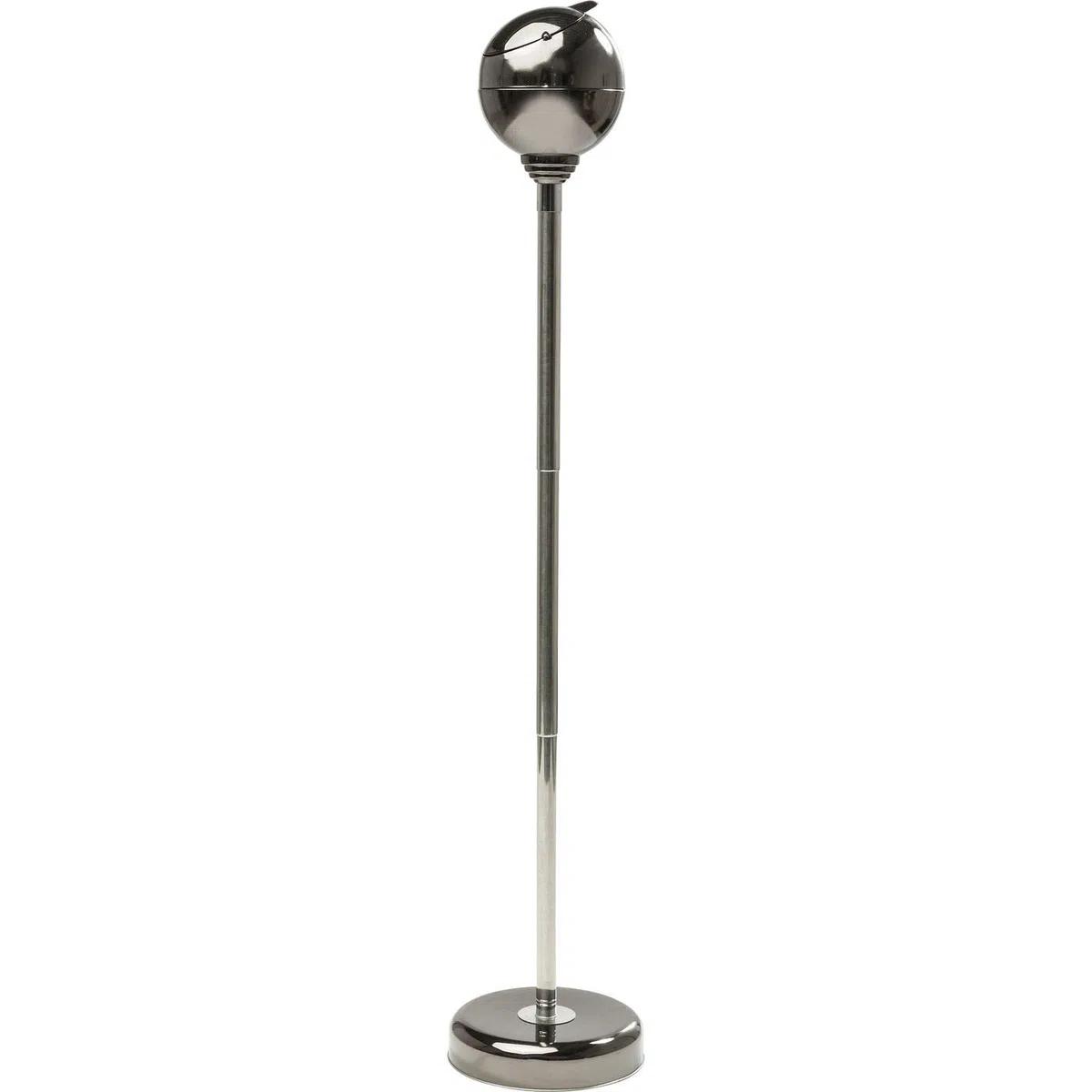 Kare Design Cenicero Esférico con Solapa Plegable, Metallic Black, 13 x 13 x 72 cm