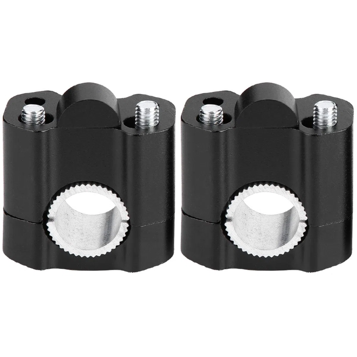 2pcs aleación de aluminio 28 mm manillar de la motocicleta manillar abrazaderas de montaje elevador negroelevador de manillar de moto